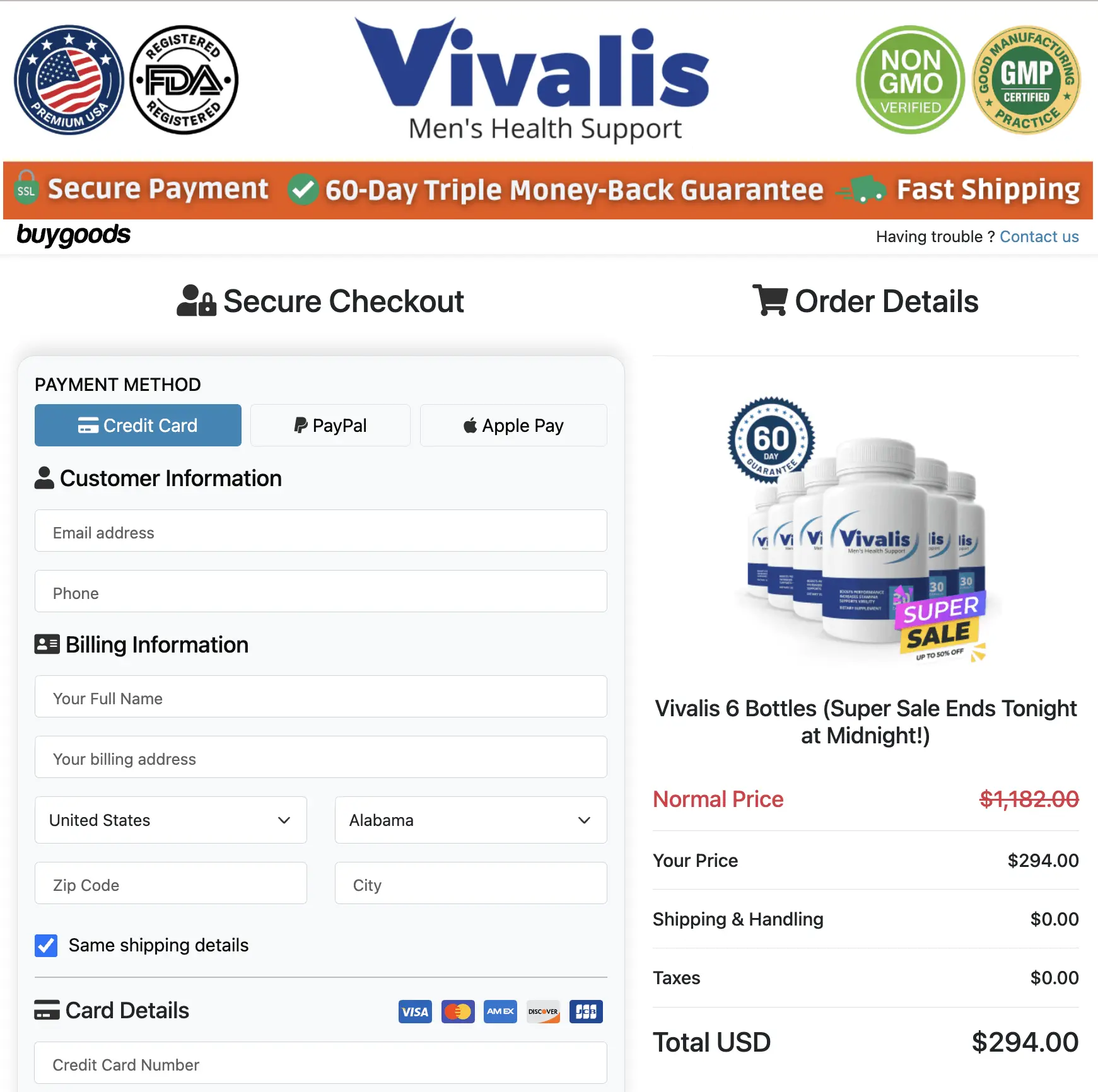 Vivalis Order Now